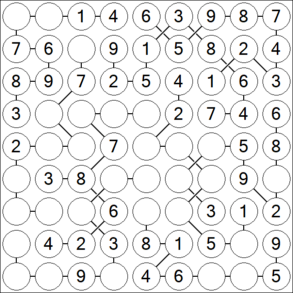 Chain Sudoku - Easy
