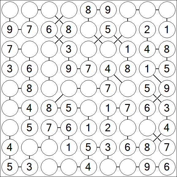 Chain Sudoku - Easy