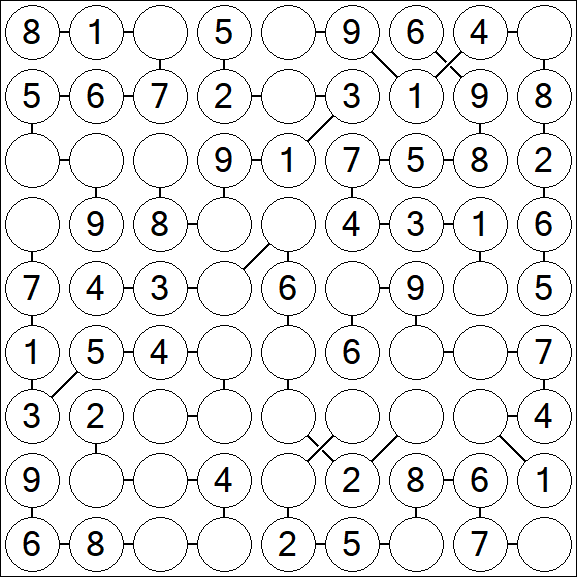 Chain Sudoku - Easy