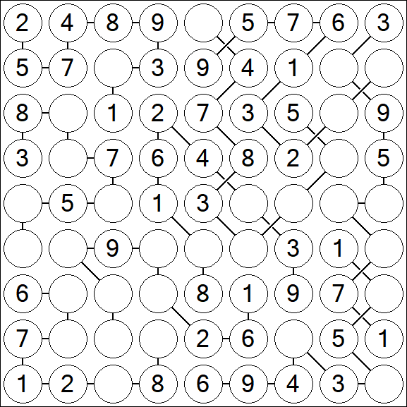 Chain Sudoku - Easy