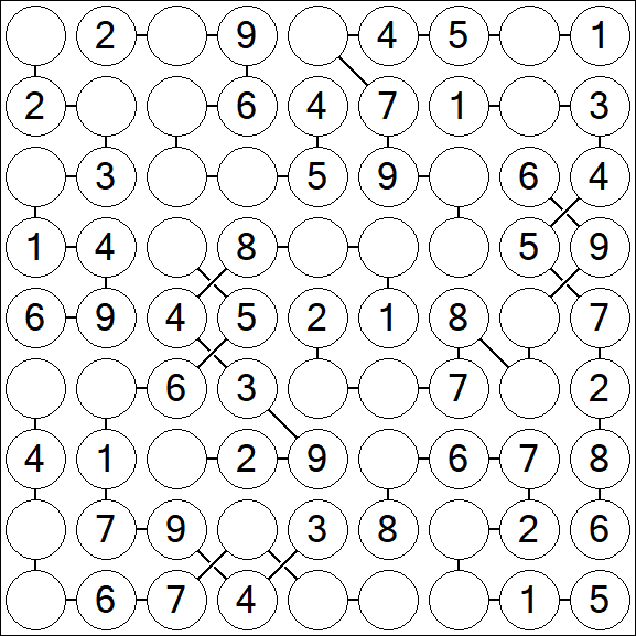 Chain Sudoku - Easy