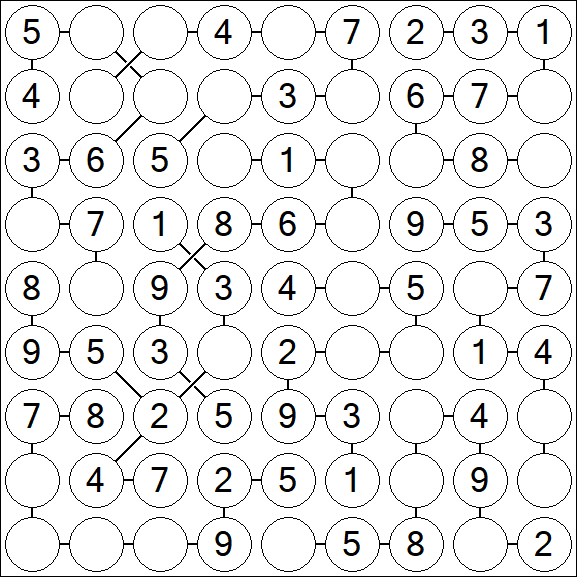 Chain Sudoku - Easy