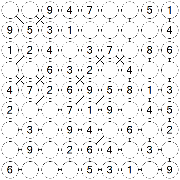 Chain Sudoku - Easy