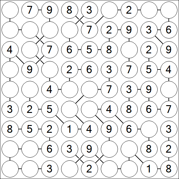 Chain Sudoku - Easy