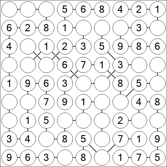 Chain Sudoku - Easy