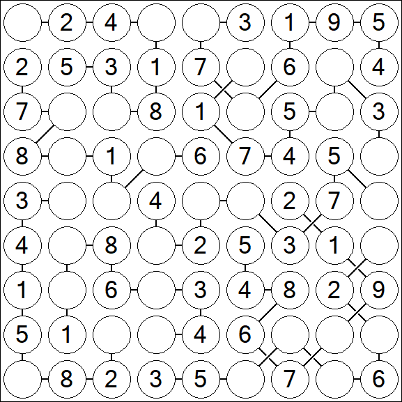 Chain Sudoku - Easy