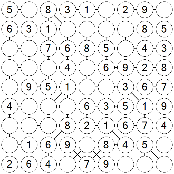 Chain Sudoku - Easy