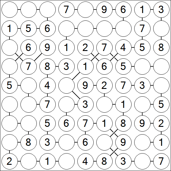 Chain Sudoku - Easy