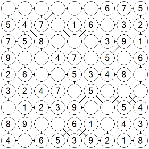 Chain Sudoku - Easy