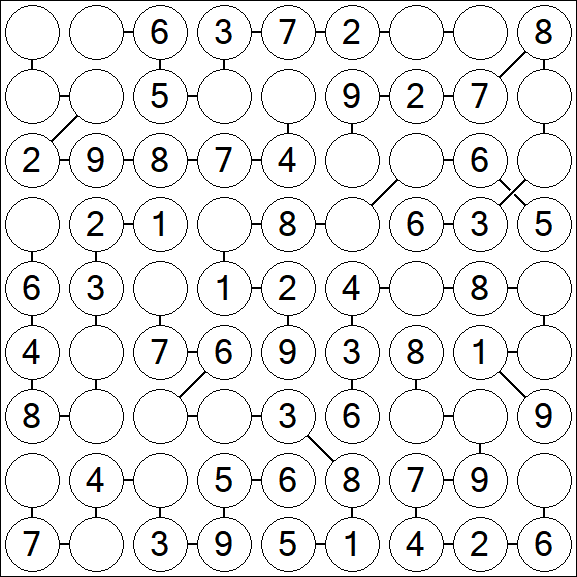 Chain Sudoku - Easy