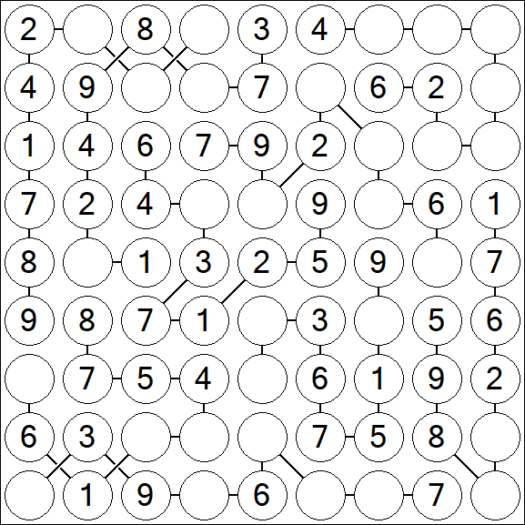 Chain Sudoku - Easy