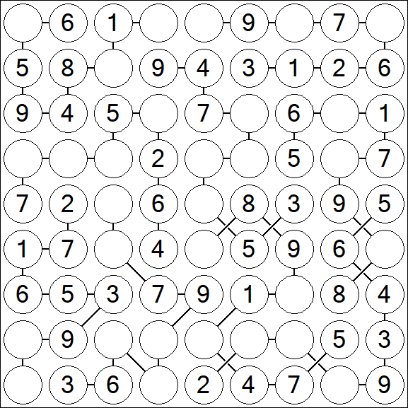 Chain Sudoku - Easy