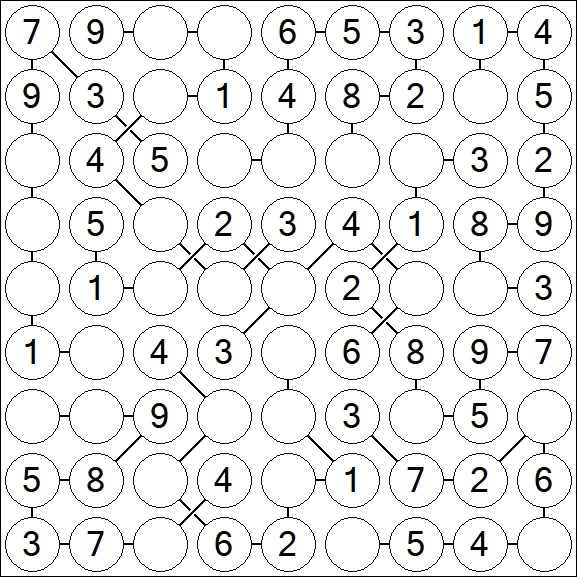Chain Sudoku - Easy