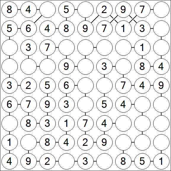 Chain Sudoku - Easy