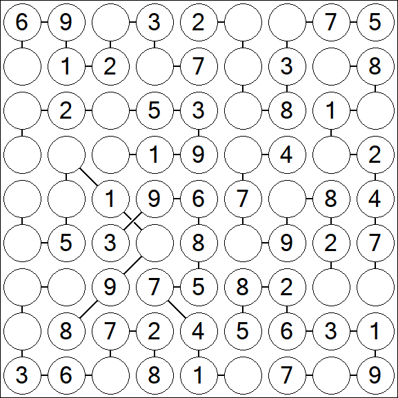 Chain Sudoku - Easy