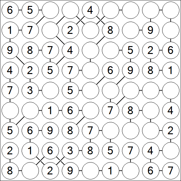 Chain Sudoku - Easy