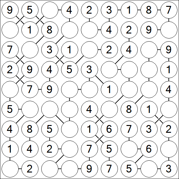 Chain Sudoku - Easy