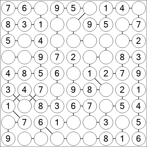 Chain Sudoku - Easy
