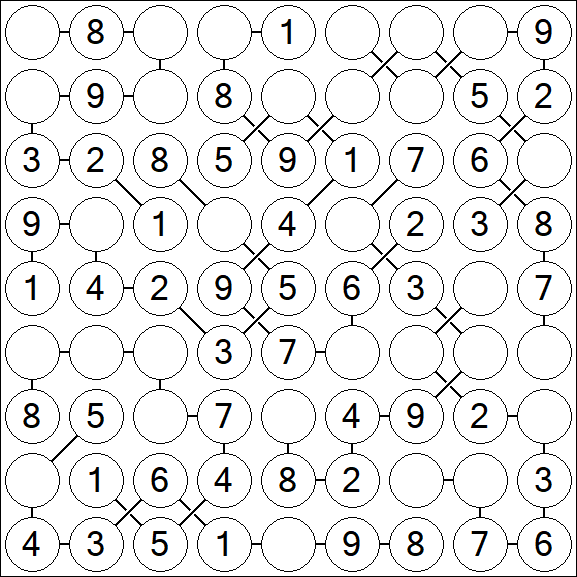 Chain Sudoku - Easy