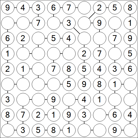 Chain Sudoku - Easy