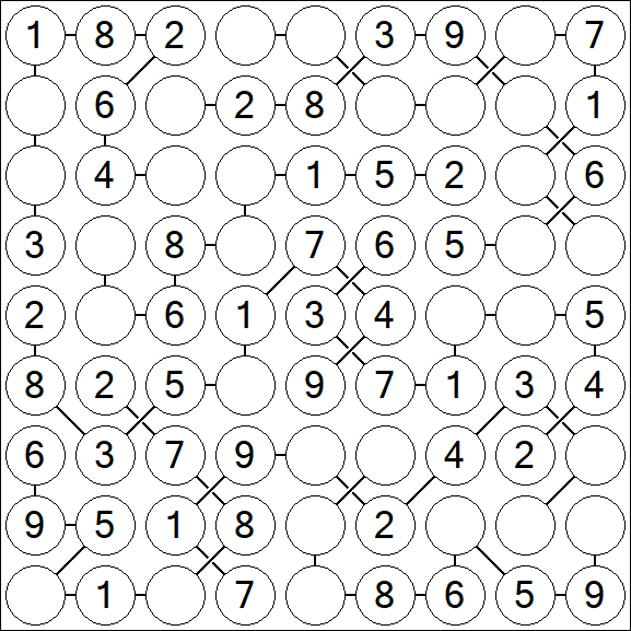 Chain Sudoku - Easy