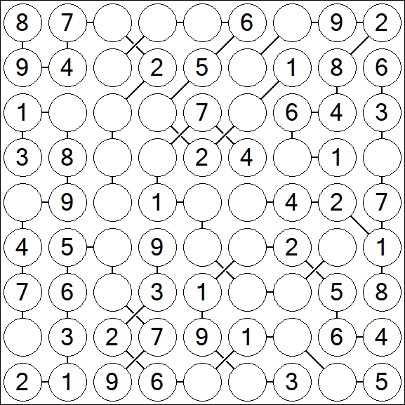 Chain Sudoku - Easy