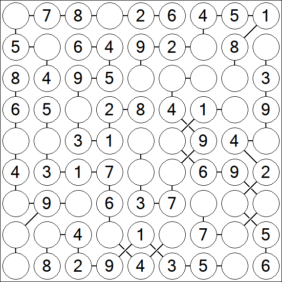 Chain Sudoku - Easy