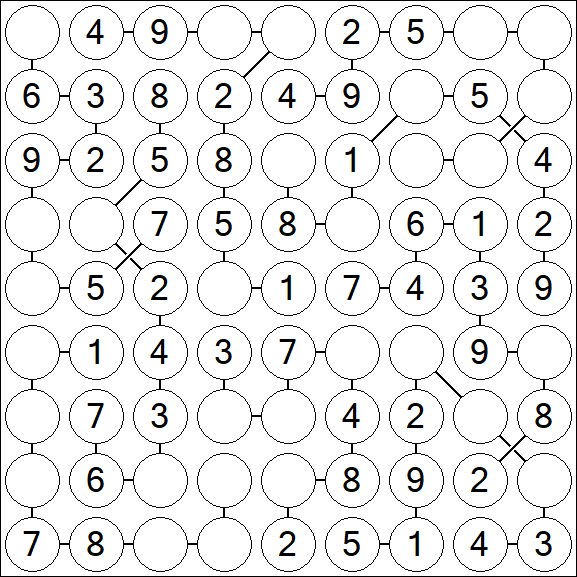 Chain Sudoku - Easy