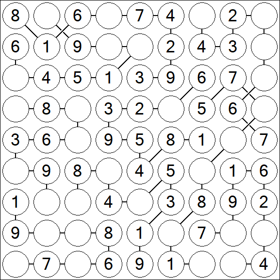 Chain Sudoku - Easy