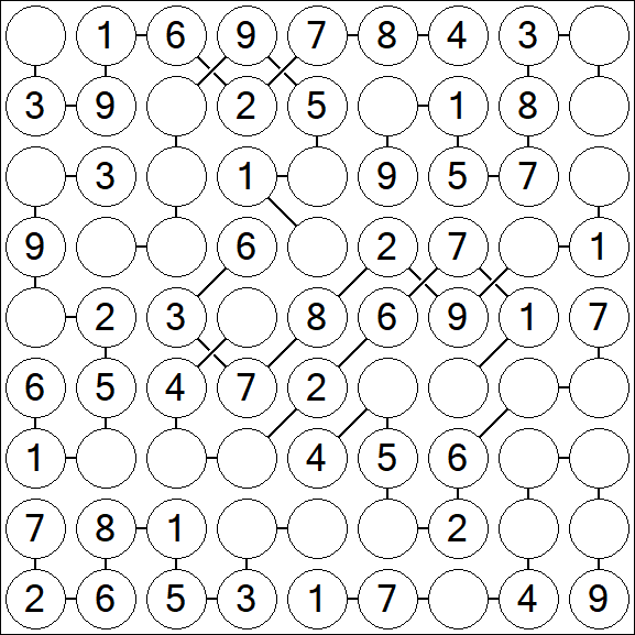 Chain Sudoku - Easy