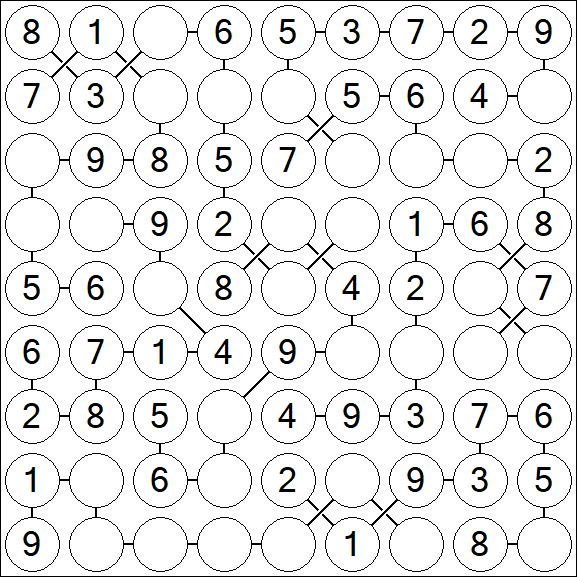 Chain Sudoku - Easy