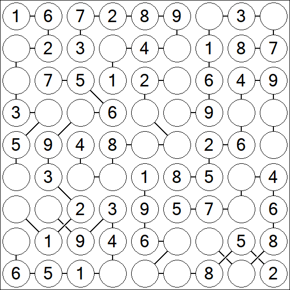 Chain Sudoku - Easy
