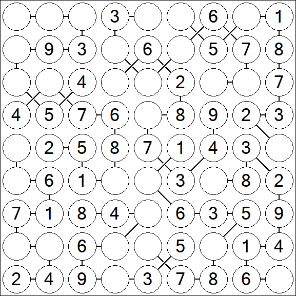 Chain Sudoku - Easy