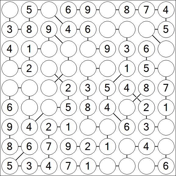 Chain Sudoku - Easy