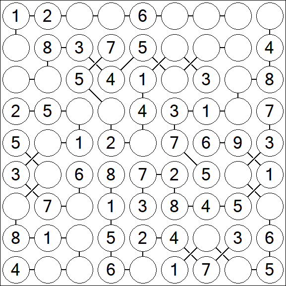 Chain Sudoku - Easy