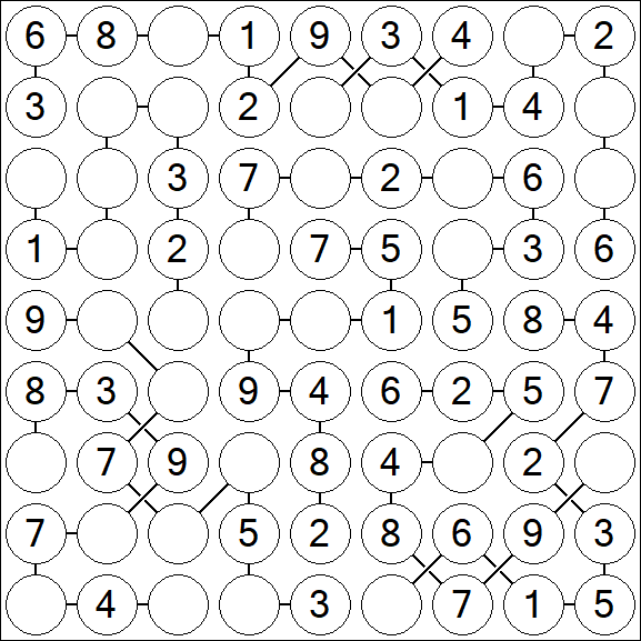 Chain Sudoku - Easy