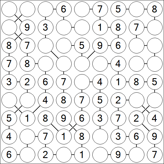 Chain Sudoku - Easy