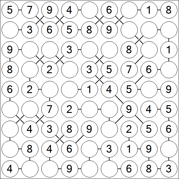 Chain Sudoku - Easy