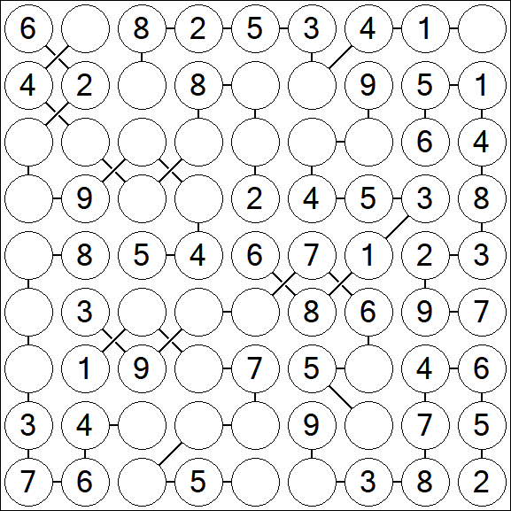 Chain Sudoku - Easy