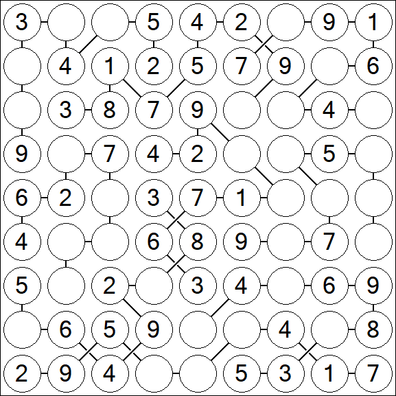 Chain Sudoku - Easy