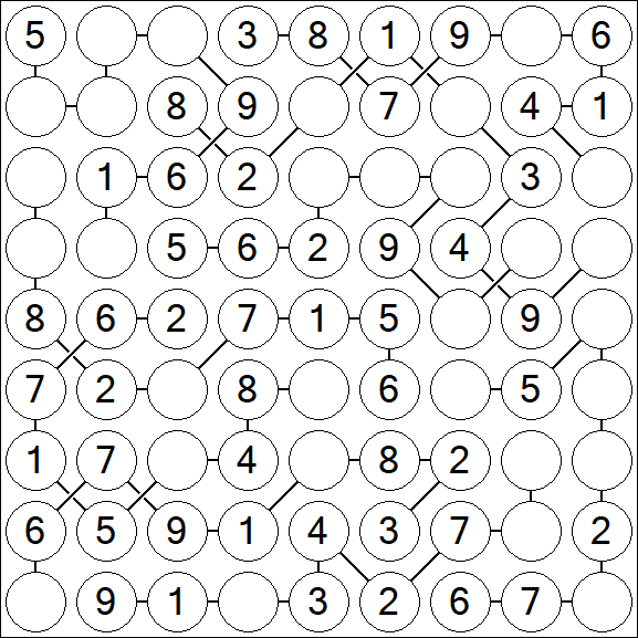 Chain Sudoku - Easy