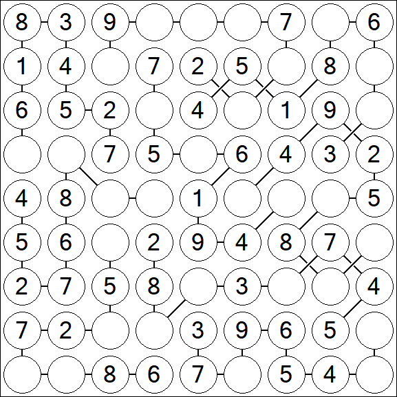 Chain Sudoku - Easy