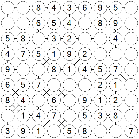 Chain Sudoku - Easy