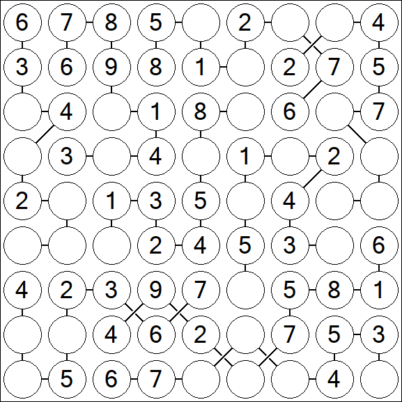 Chain Sudoku - Easy