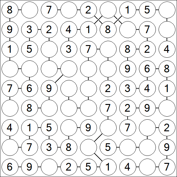 Chain Sudoku - Easy