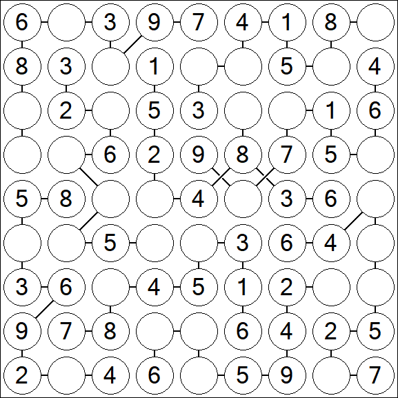 Chain Sudoku - Easy