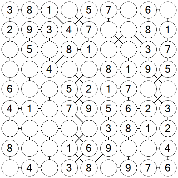 Chain Sudoku - Easy