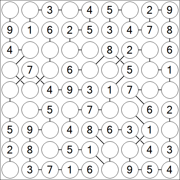 Chain Sudoku - Easy