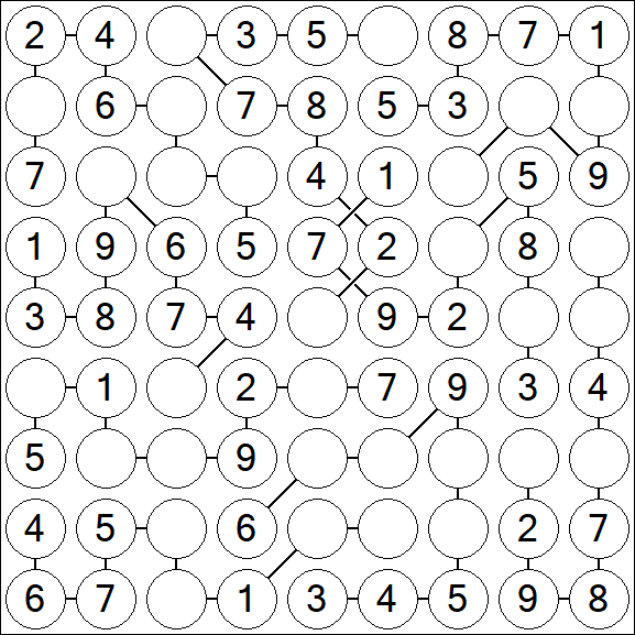 Chain Sudoku - Easy