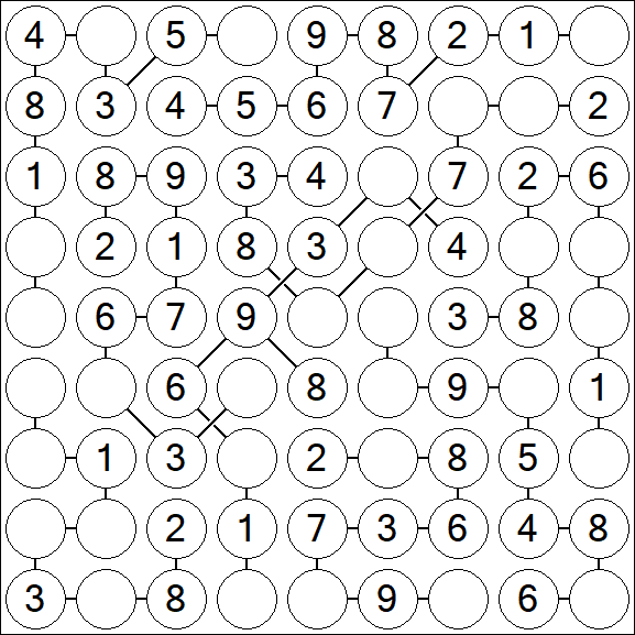 Chain Sudoku - Easy